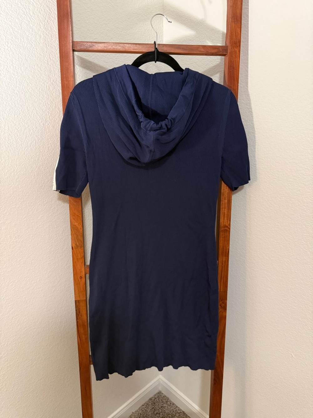 MICHAEL Michael Kors Logo Tape Hoodie Dress in True Navy Size Large - Picture 3 of 9